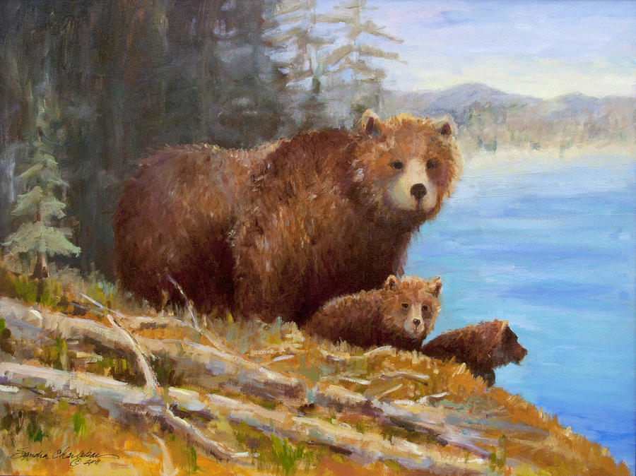 Family Outing Painting by Sandra Charlebois