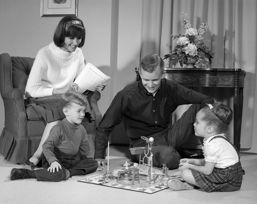 Family Playing Mousetrap, C.1960s Photograph by H. Armstrong Roberts/ClassicStock