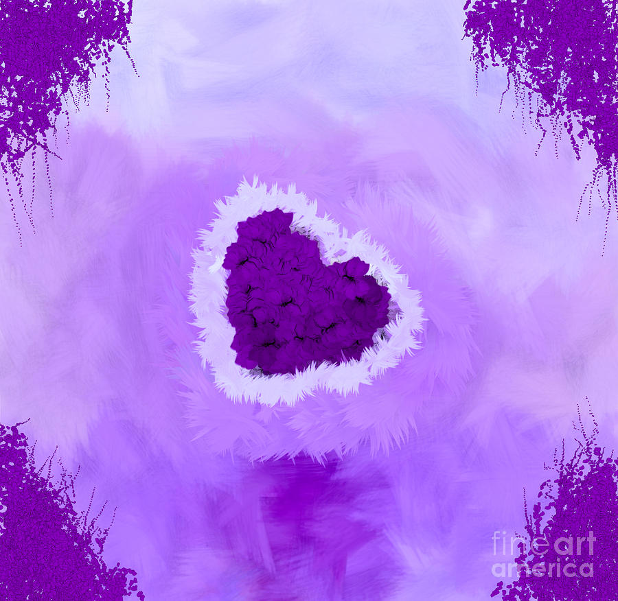 Autism Awareness Digital Art - Family Portrait Purple by Holley Jacobs Autism Awareness Digital Art - Family Portrait Purple by Holley Jacobs