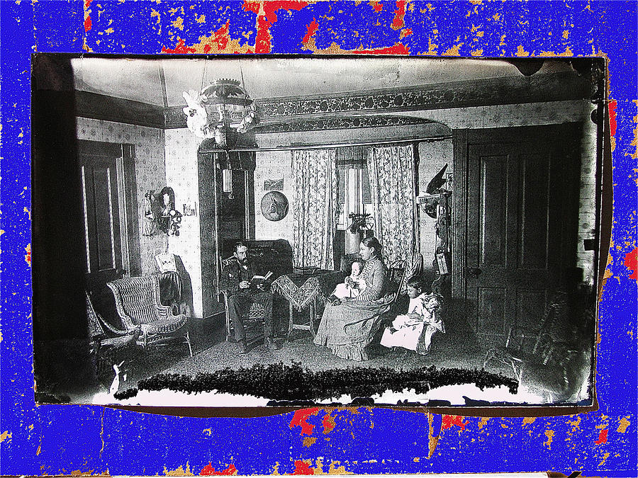 Family resting in living room Tucson Arizona c.1885-2013 Photograph by David Lee Guss