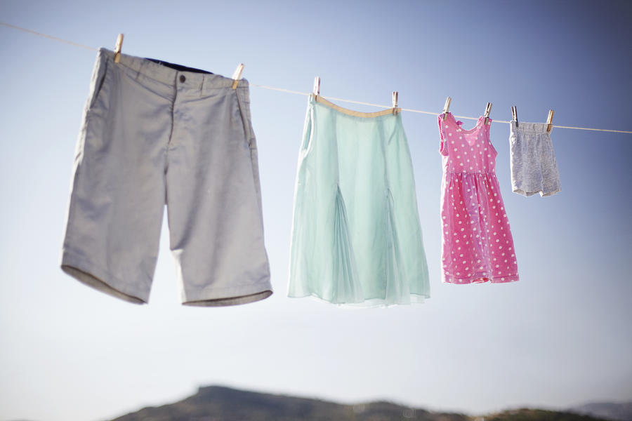 Family washing line Photograph by Liam Norris