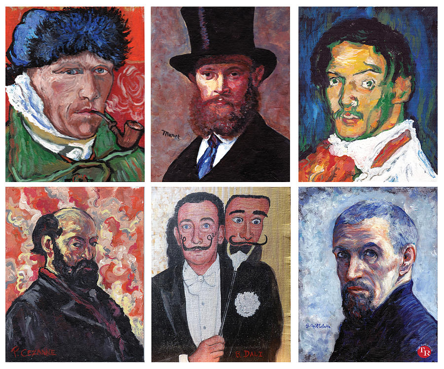 Famous Artist Self Portraits Painting by Tom Roderick