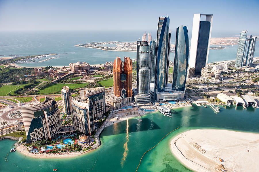 Famous buildings in Abu Dhabi Photograph by Extreme-photographer