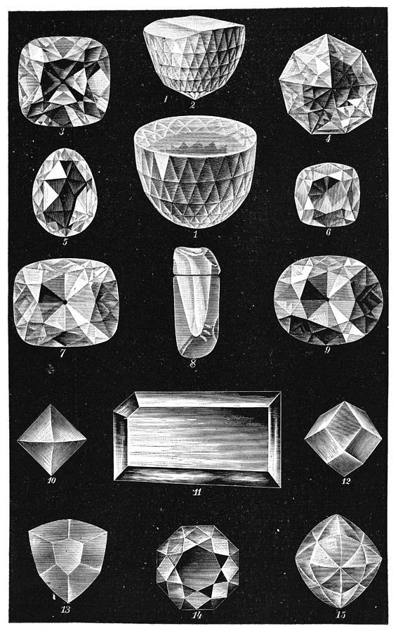 Famous diamonds, artwork Photograph by Science Photo Library - Pixels