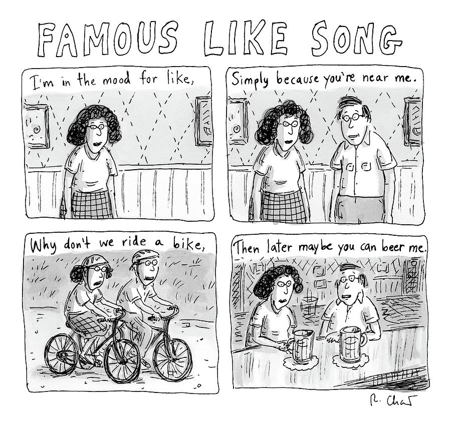 Famous Like Song Drawing by Roz Chast