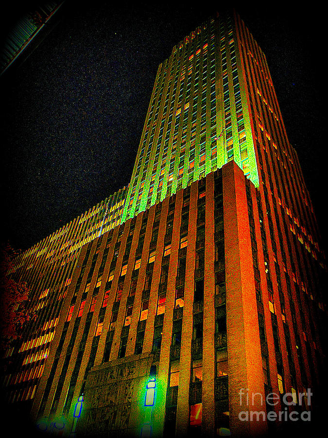 Superman Movie Photograph - Famous News Building - Life in New York Color by Miriam Danar