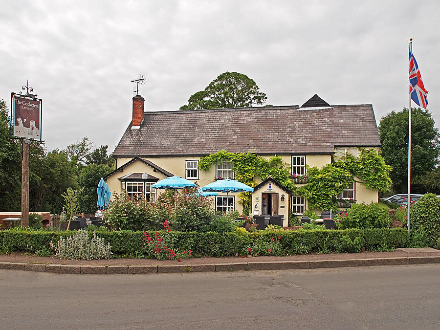 Architecture Photograph - Famous Pub -The Cricketers Clavering by Gill Billington