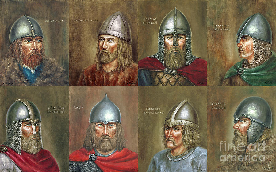 Famous Vikings Painting by Arturas Slapsys