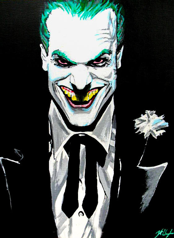 Batman Movie Painting - Fan Made Alex Ross Joker by Zakk Washington
