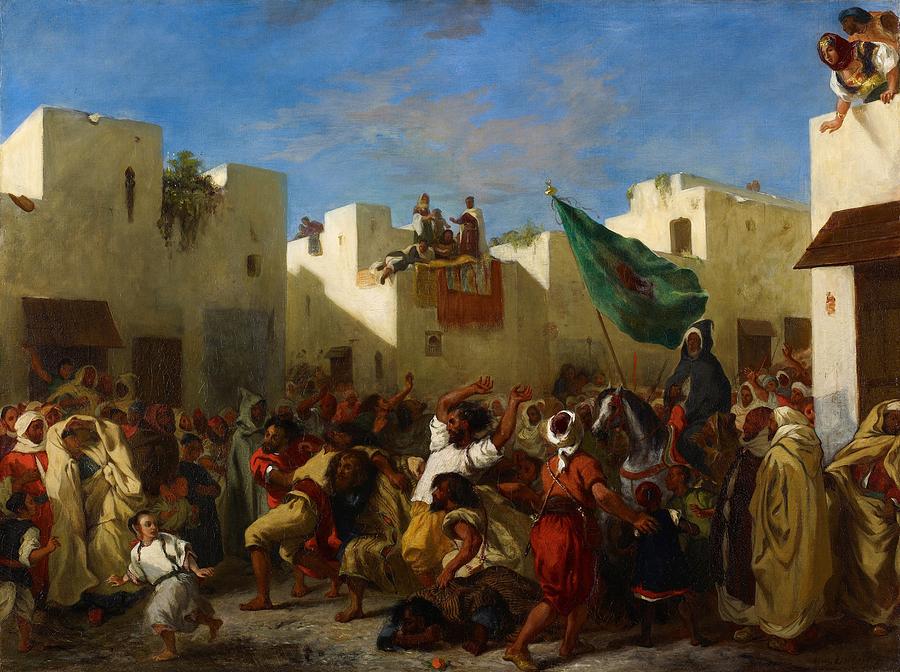 Eugene Delacroix Painting - Fanatics of Tangier by Eugene Delacroix