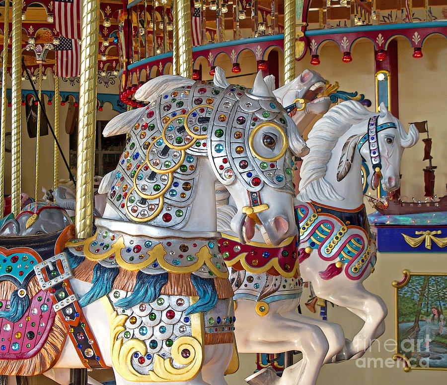 Fanciful Carousel Ponies Photograph