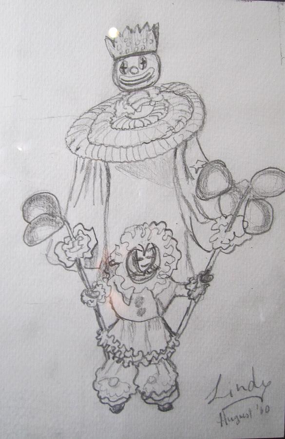Fancy Clown Drawing by Jennylynd James