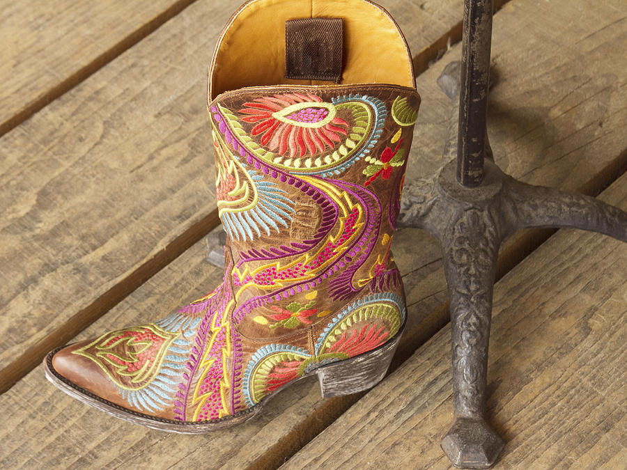 Fancy cowboy boot Photograph by Elvira Butler