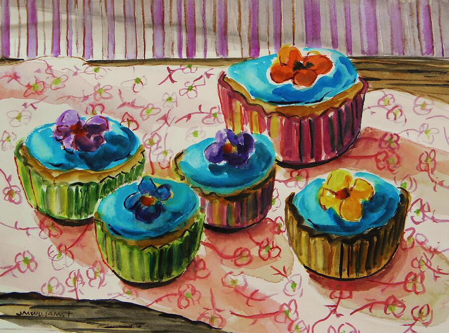 Fancy Cupcakes Painting by John Williams