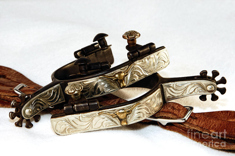 Fancy Silver Spurs Photograph by Lincoln Rogers