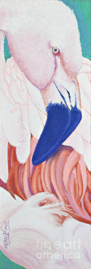Fandango I Flamingo Pastel by Tracy L Teeter 