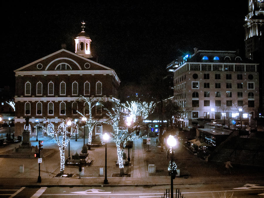 Faneuil Hall in Boston at Christmas Photograph by Elizabeth Thomas