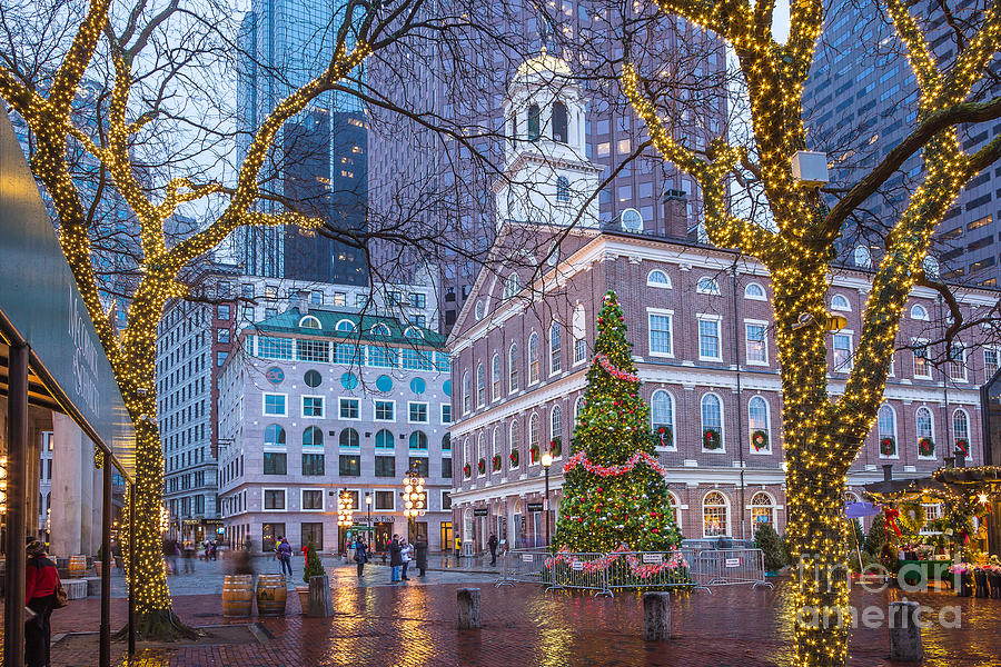 Faneuil Hall Lights Photograph by Susan Cole Kelly
