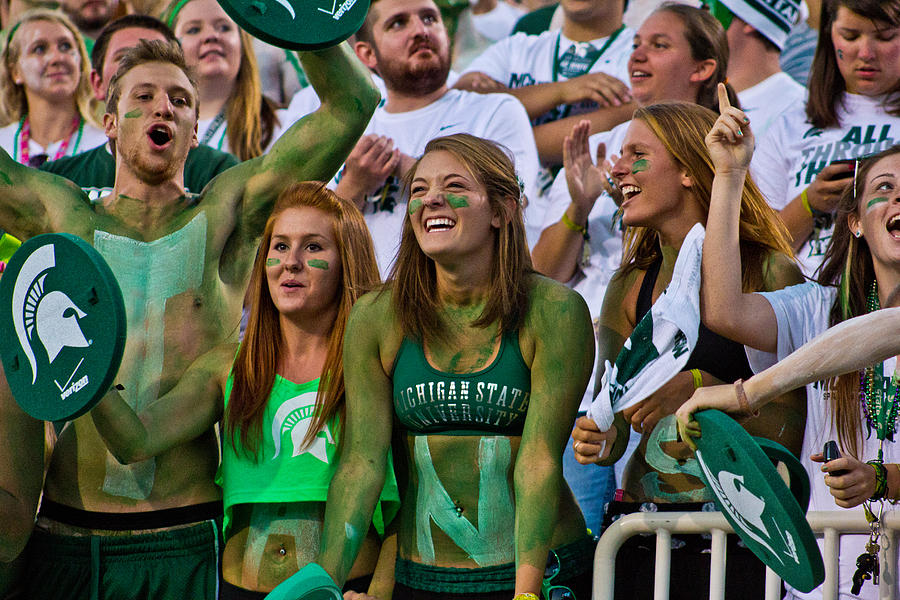 fans at MSU Football Game  Photograph by John McGraw