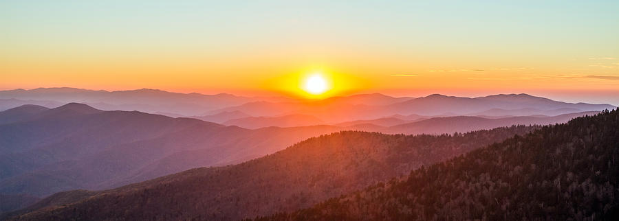Fantastic Sunset in the Great Smoky Mountains Photograph by Pierre Leclerc Photography