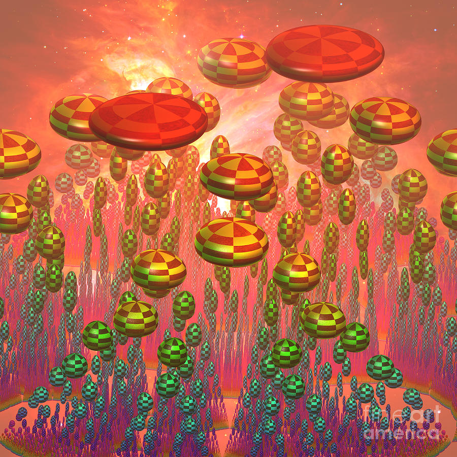 Fantasy alien garden Digital Art by Gaspar Avila