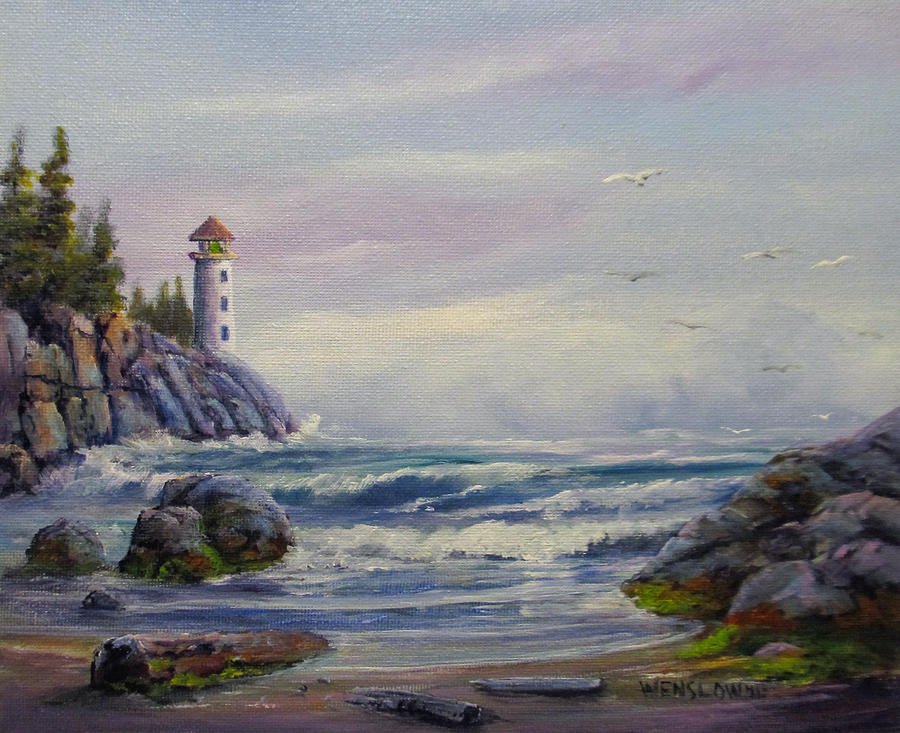 Fantasy Beach Painting by Wayne Enslow
