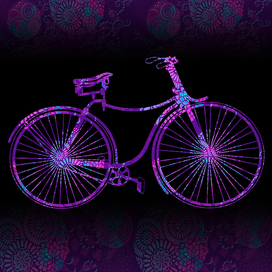 Fantasy Bycicle - Purple Extreme Digital Art by Andrea Ribeiro - Fine ...