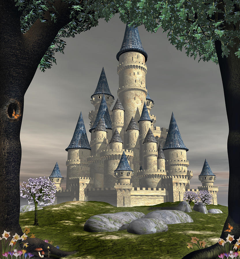 Fantasy Castle Digital Art by David Griffith - Pixels