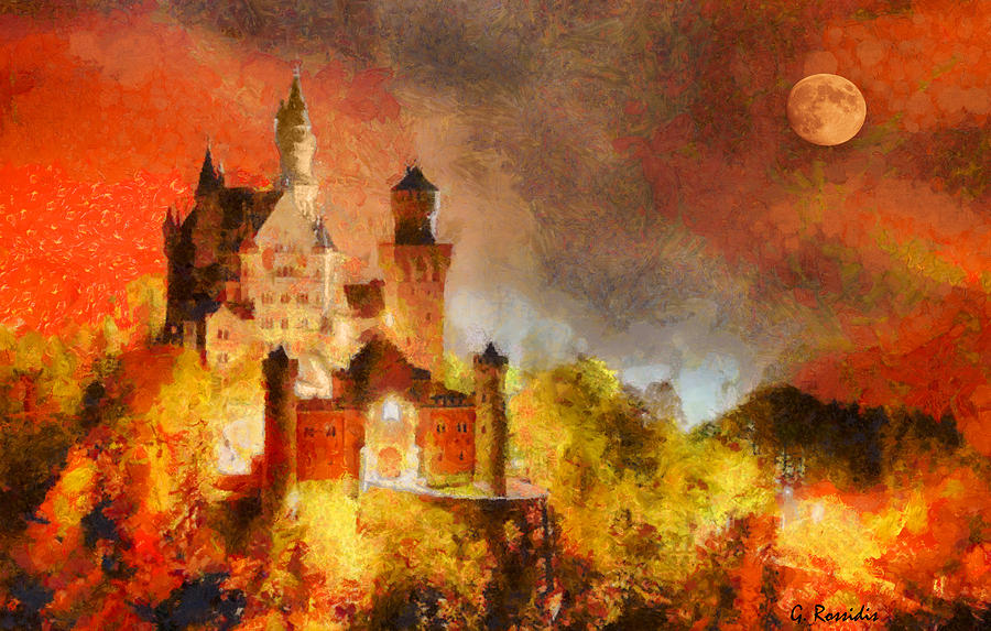 Fantasy castle Painting by George Rossidis