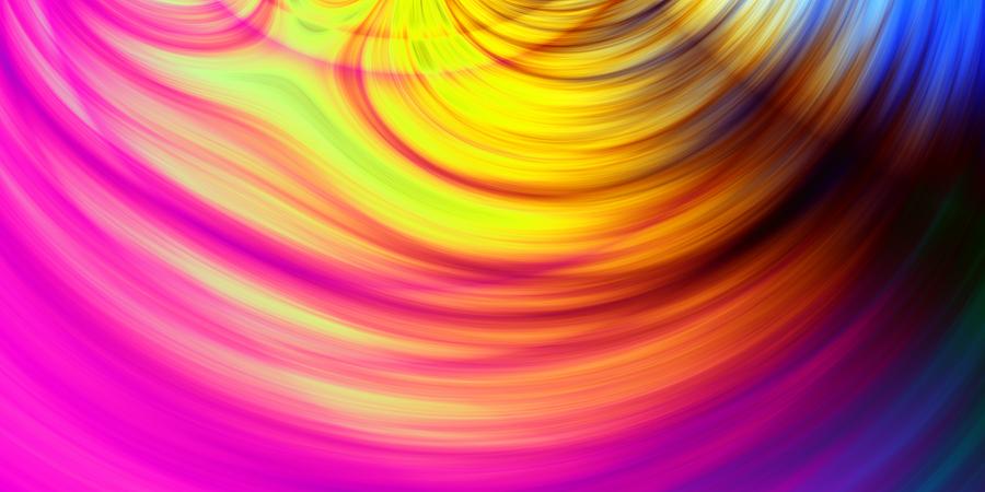 Fantasy Colorful Waves Digital Art