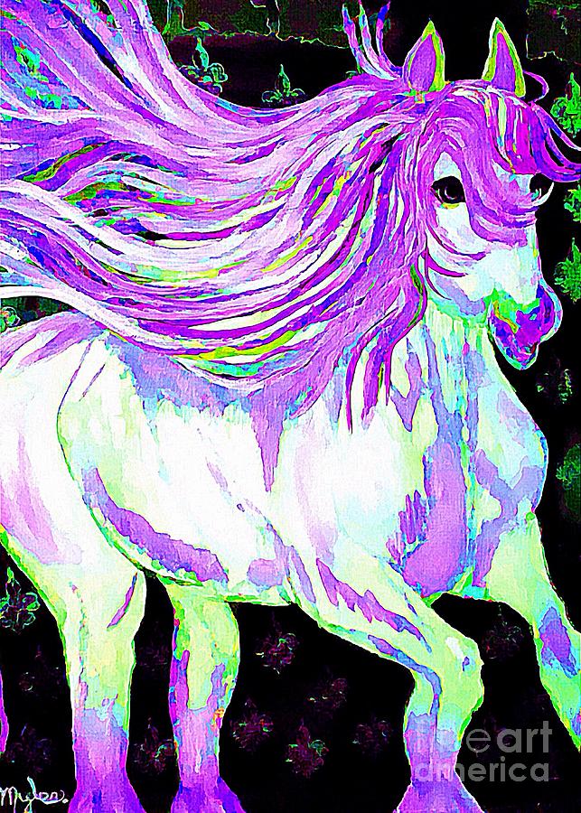 Fantasy Dream Horse Impression Painting by Saundra Myles