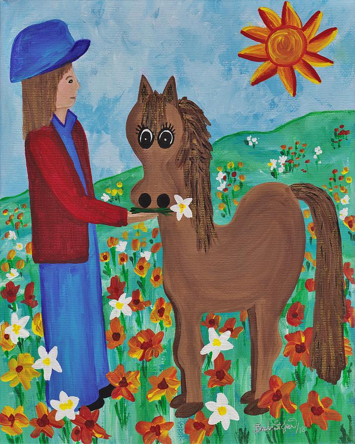 Horse Painting - Fantasy Filly by Barbara St Jean