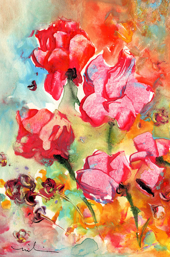 Flower Painting - Fantasy Flowers 14 by Miki De Goodaboom