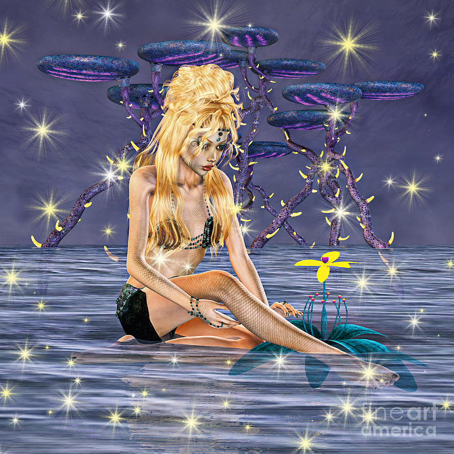 Mermaid Digital Art - Fantasy Mermaid by Design Windmill
