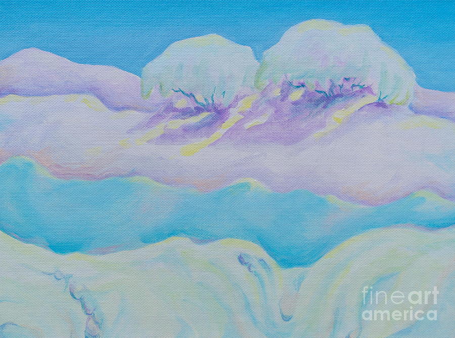 Abstract Painting - Fantasy Snowscape by Michele Myers