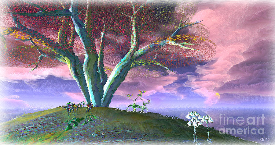 Fantasy tree Digital Art by Susanne Baumann