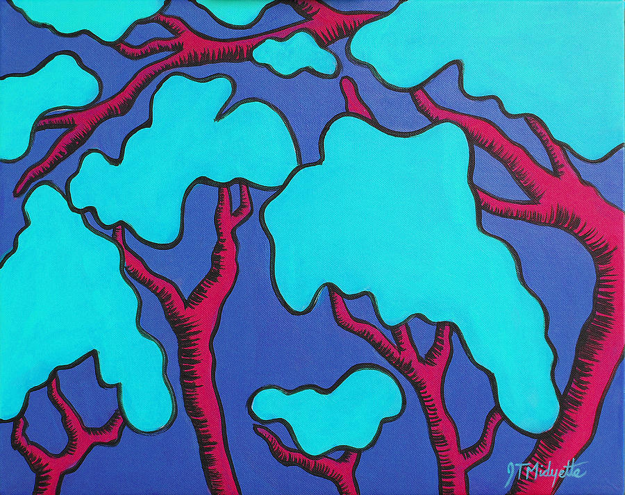 Fantasy Trees 2 Painting by Tommy Midyette