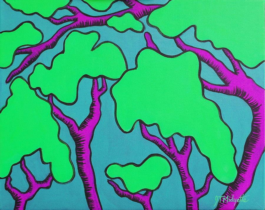 Fantasy Trees Painting by Tommy Midyette