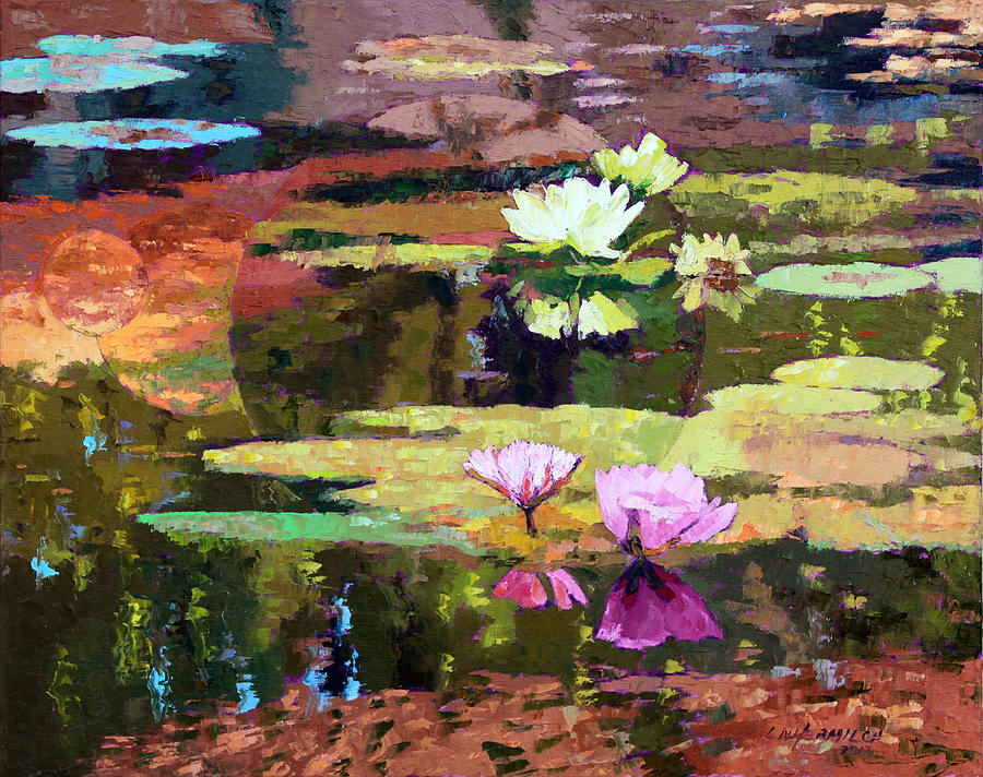 Flower Painting - Far Away Dreams by John Lautermilch