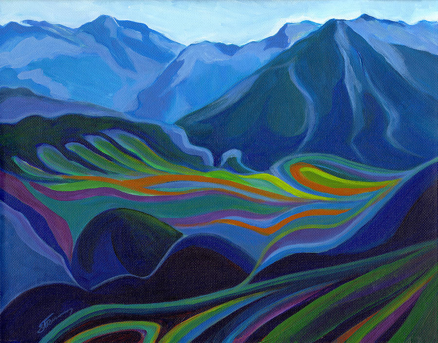 Faraway Mountains Painting by Tanya Filichkin