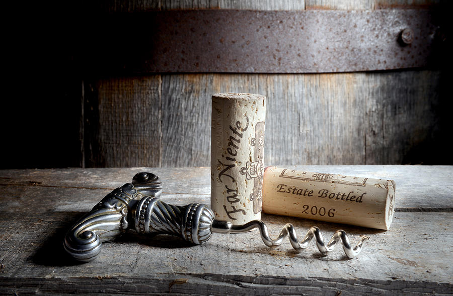 Wine Photograph - Far Niente on SIlver by Jon Neidert