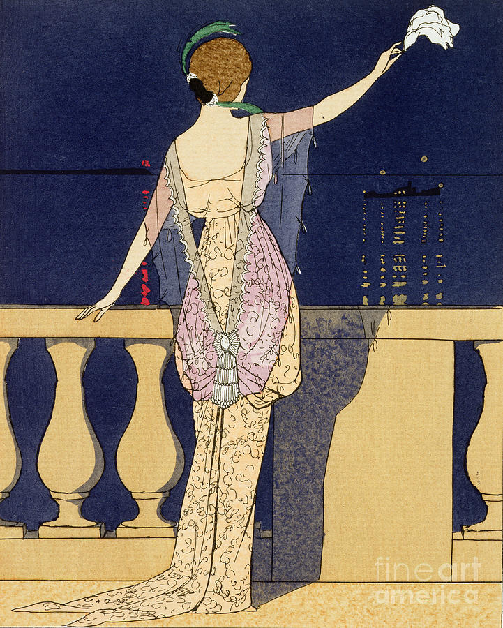 Pattern Painting - Farewell at Night by Georges Barbier