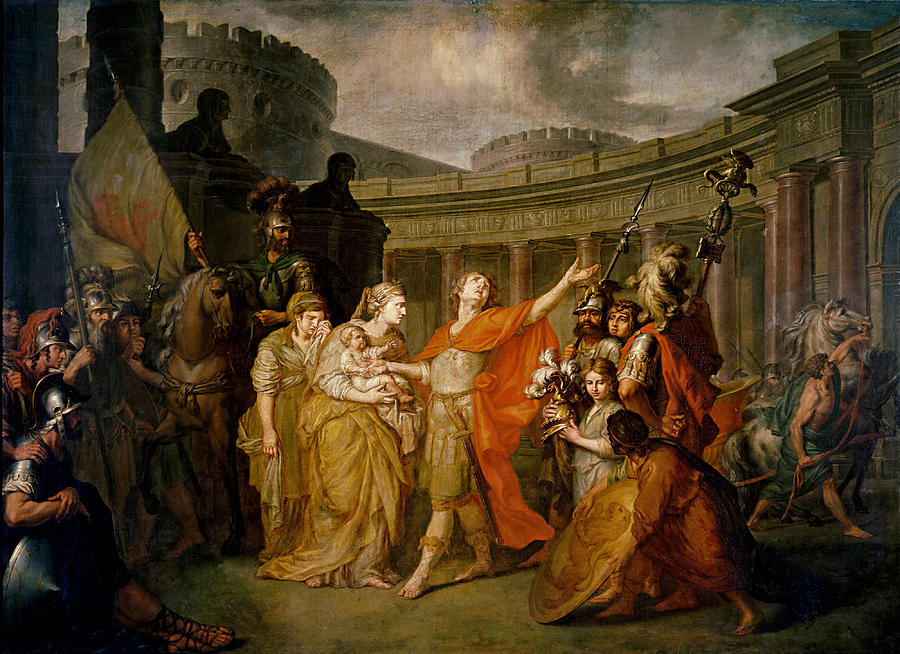 Farewell of Hector and Andromache Painting by Anton Losenko