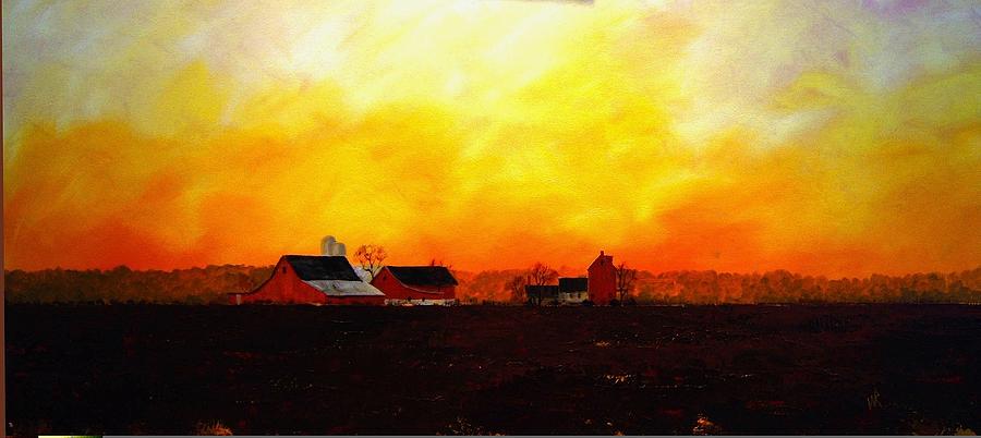 Farm at Dawn Painting by William Renzulli