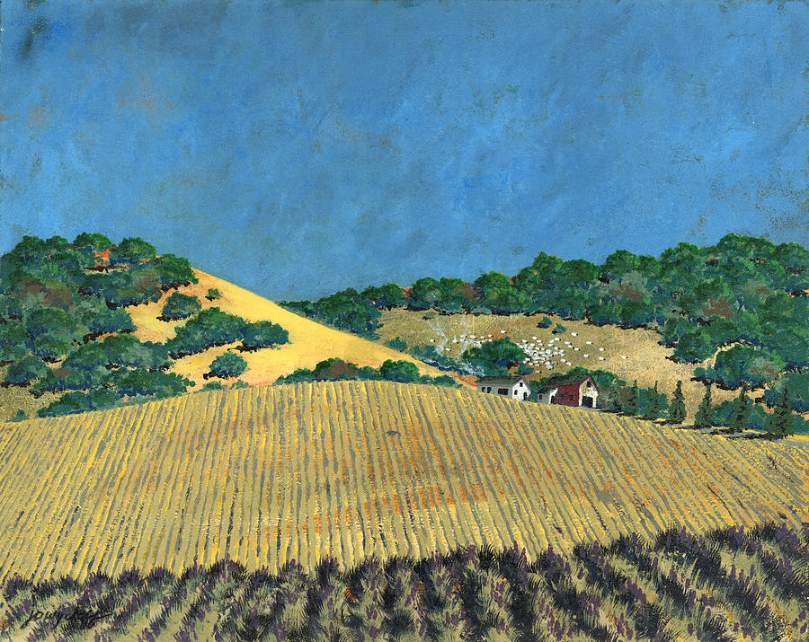 Landscape Painting - Farm at Lona Gulch by John Wyckoff