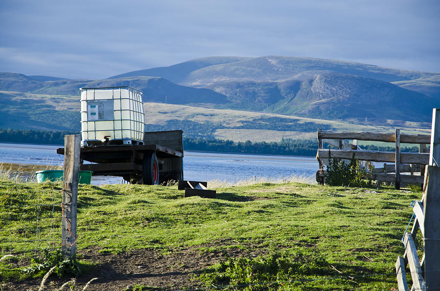 Farm Cart on Loch Fleet Scotland Photograph by Sally Ross