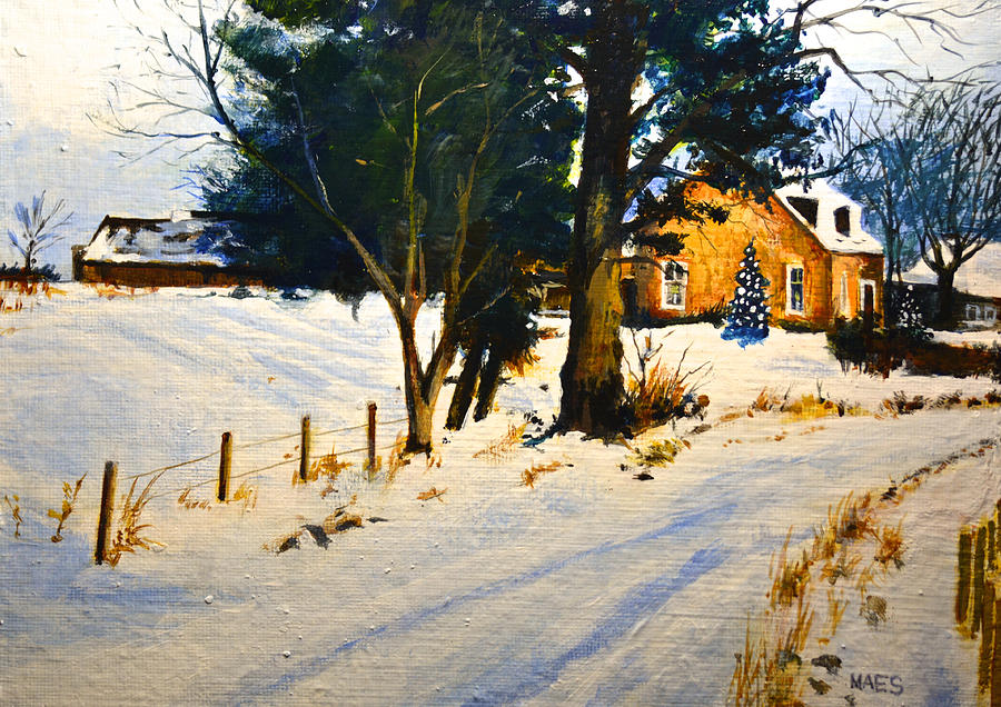 Farm Down The Road Painting by Walt Maes