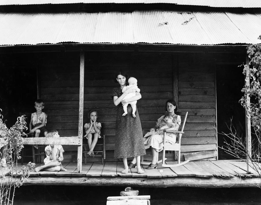 Farm Family, 1937 Photograph by Granger