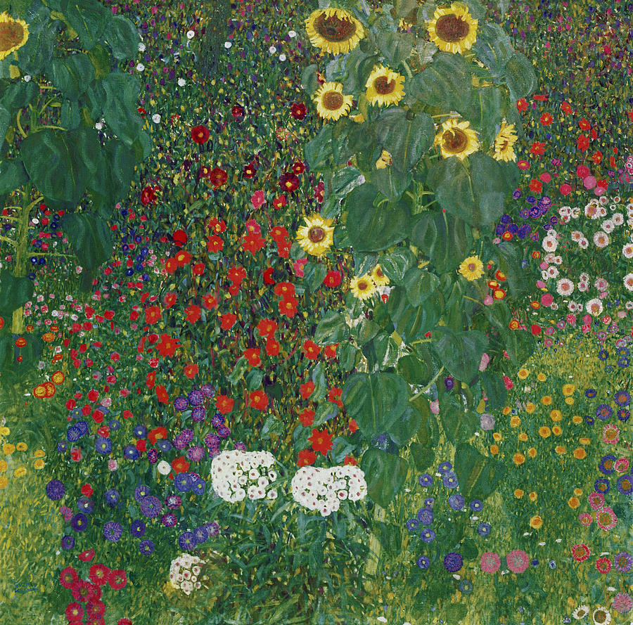 Farm Garden With Flowers Painting by Celestial Images