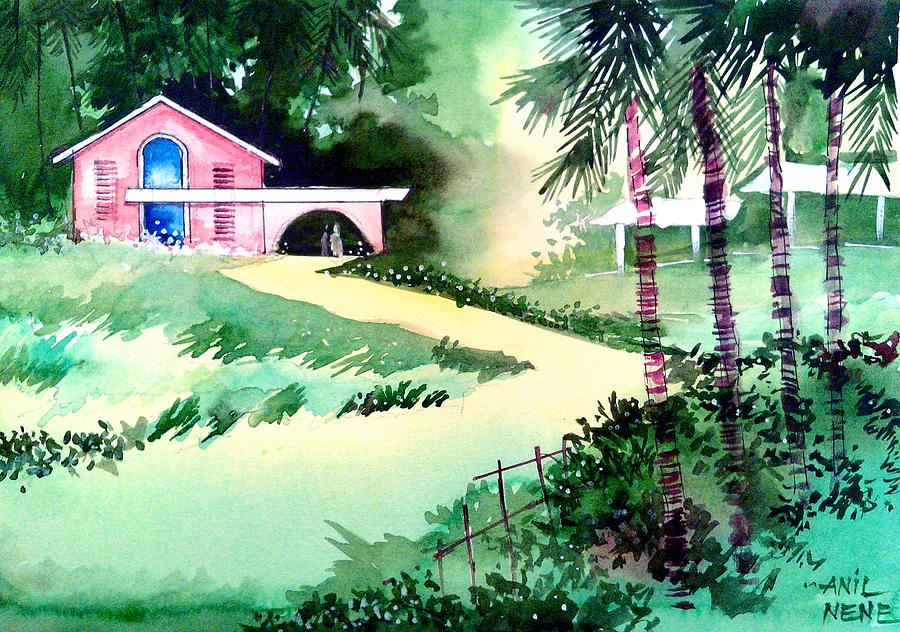 Farm House New Painting by Anil Nene